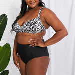 Marina West Swim Take A Dip Twist High-Rise Bikini in Leopard-Evergreen Boutique