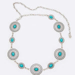 Turquoise Western Chain Belt - Evergreen Boutique