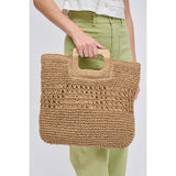 Rosario Straw Top Handle Tote - Evergreen Boutique