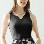 Ninexis Notched Rib Knit Tank-Evergreen Boutique