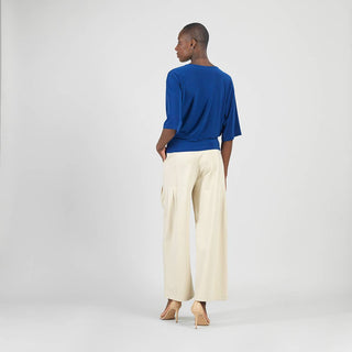Molly Side Tie Draped Wrinkle Free Top - Evergreen Boutique