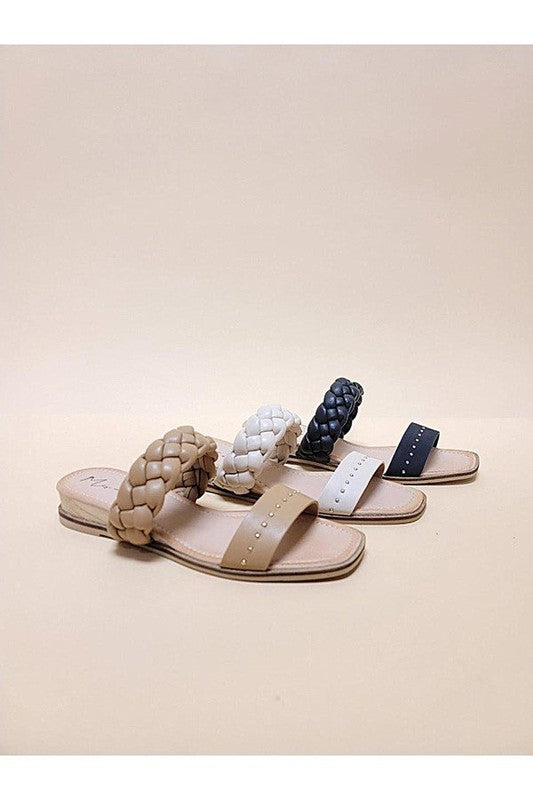 SILAS-SLIDE SANDALS-Evergreen Boutique