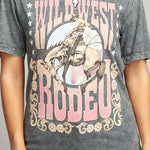 Wild West Rodeo Graphic Top-Evergreen Boutique