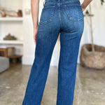 Judy Blue Full Size Tummy Control Straight Jeans-Evergreen Boutique