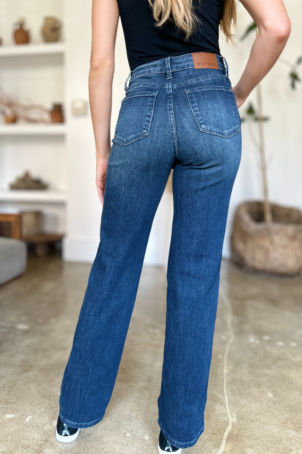 Judy Blue Full Size Tummy Control Straight Jeans-Evergreen Boutique