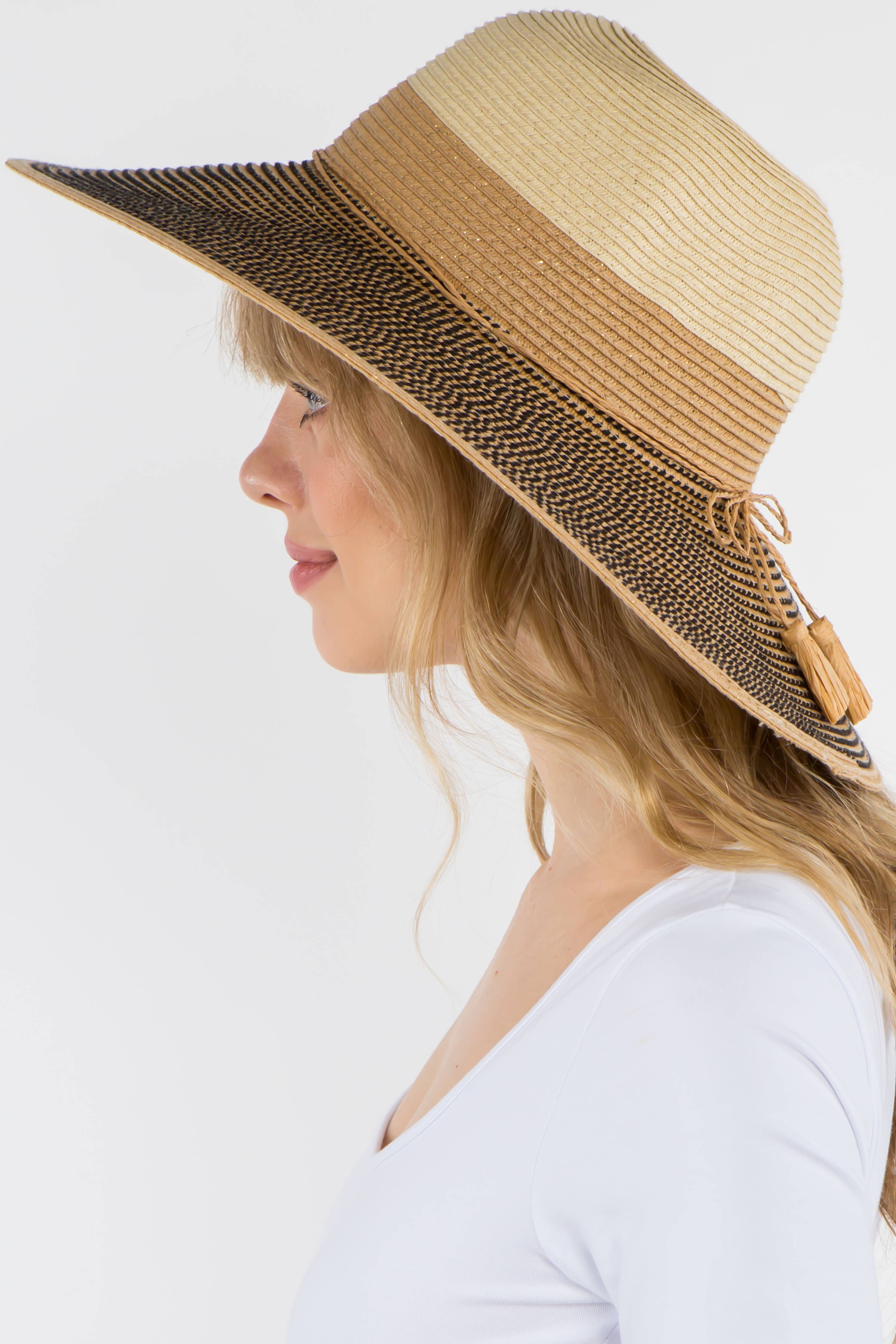 Two Tone Sun Hat Spring - Evergreen Boutique