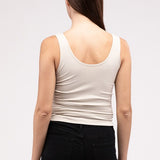 Front & Back 2-Way V-Neck Seamless Tank-Evergreen Boutique