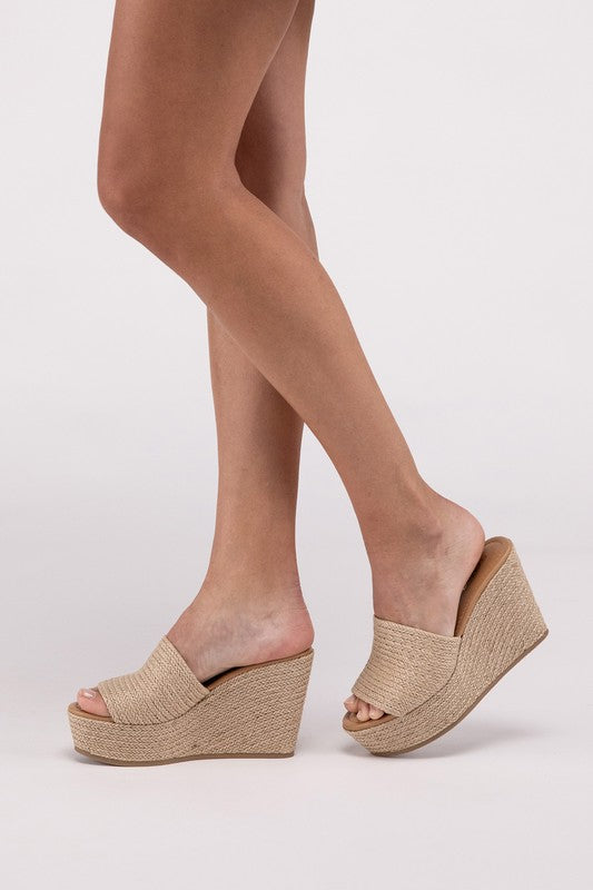 Bounty-S Wedge Platform Heels-Evergreen Boutique