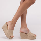 Bounty-S Wedge Platform Heels-Evergreen Boutique