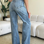 Judy Blue Full Size High Waist Straight Jeans-Evergreen Boutique