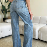 Judy Blue Full Size High Waist Straight Jeans-Evergreen Boutique