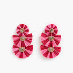 Pink Raffia Earrings - Evergreen Boutique