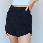 Ninexis Stay Active High Waistband Active Shorts in Black-Evergreen Boutique