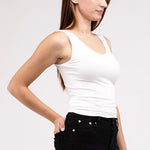 Front & Back 2-Way V-Neck Seamless Tank-Evergreen Boutique