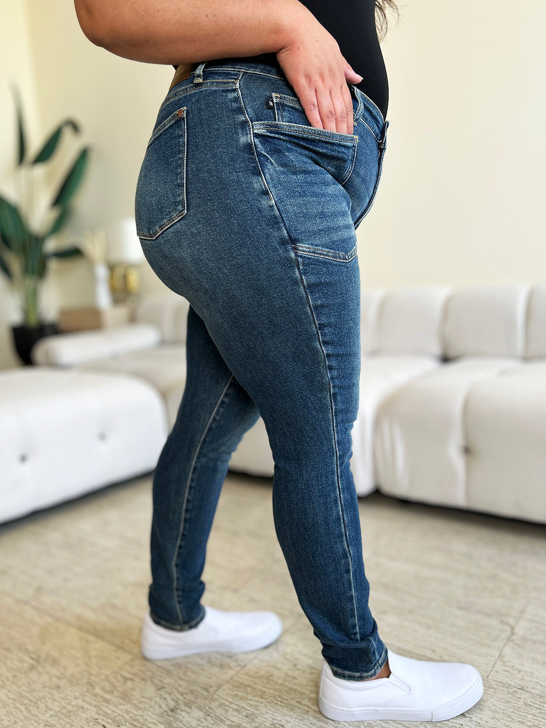 Judy Blue Full Size High Waist Skinny Jeans-Evergreen Boutique