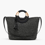 Midnight Lurex Wicker Handle Tote - Evergreen Boutique