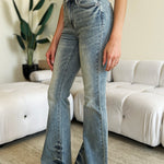 Judy Blue Full Size High Waist Flare Jeans-Evergreen Boutique