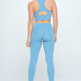 Two Piece Activewear Set with Cut-Out Detail-Evergreen Boutique