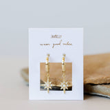 Celestial - Starburst Mini Hoop - Gold Earrings - Evergreen Boutique