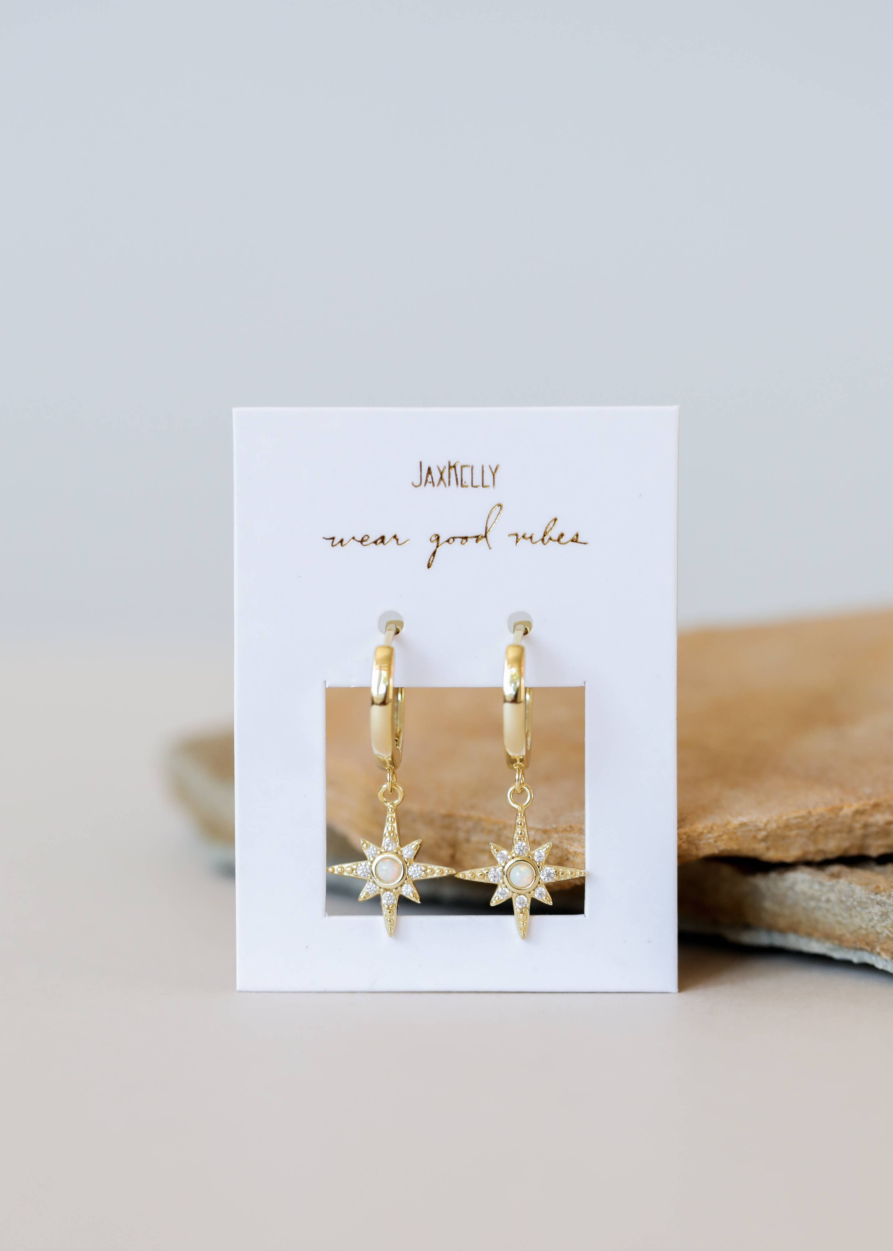 Celestial - Starburst Mini Hoop - Gold Earrings - Evergreen Boutique