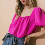 Samantha Pink Crop Top - Evergreen Boutique