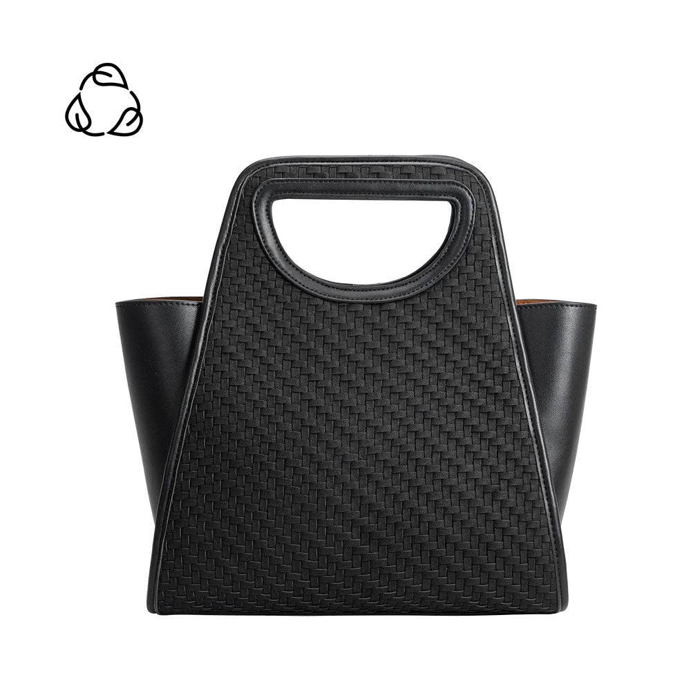 Melie Bianco Dena Recycled Vegan Top Handle Bag in Black - Evergreen Boutique