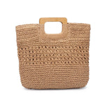 Rosario Straw Top Handle Tote - Evergreen Boutique