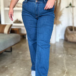 Judy Blue Full Size High Rise Straight Jeans - Evergreen Boutique