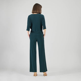Molly Side Tie Draped Wrinkle Free Top - Evergreen Boutique
