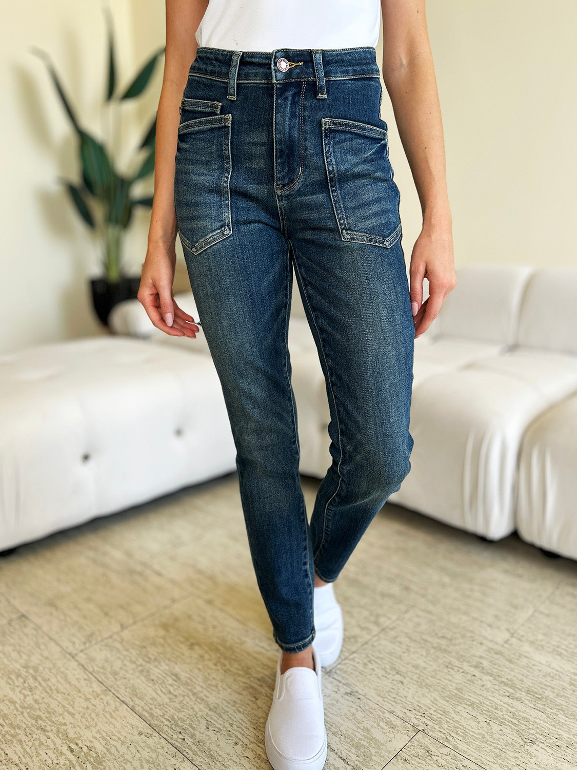 Judy Blue Full Size High Waist Skinny Jeans-Evergreen Boutique