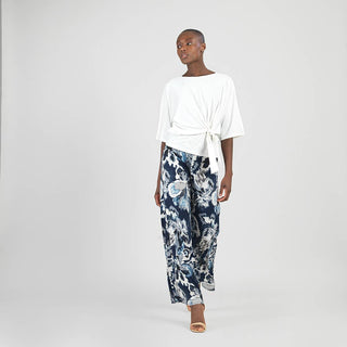 Molly Side Tie Draped Wrinkle Free Top - Evergreen Boutique
