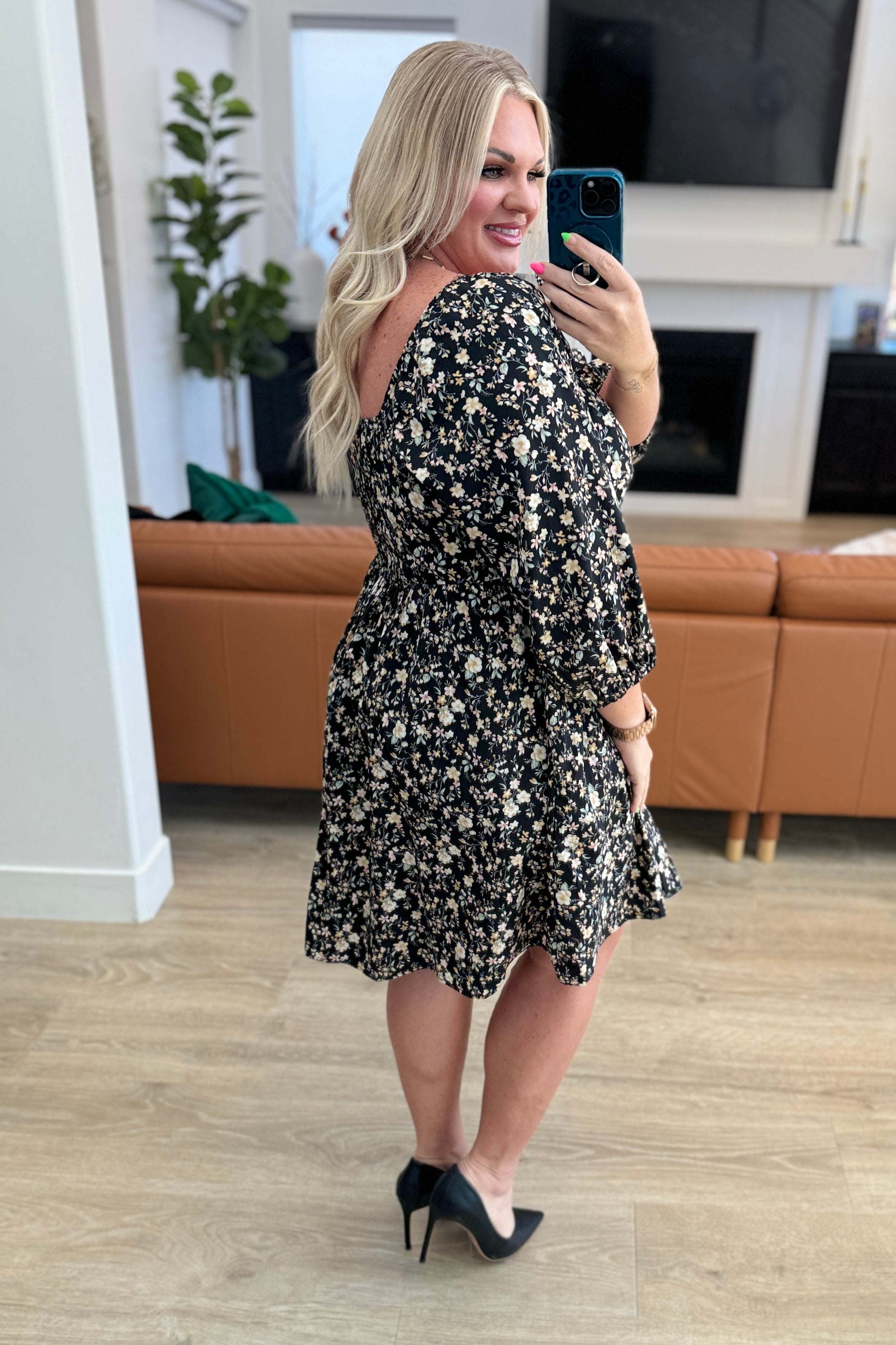 Back to the Start Floral Dress - Evergreen Boutique