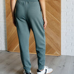 Center Seam Scuba Joggers in Ash Jade - Evergreen Boutique