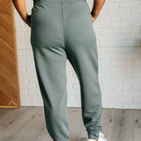 Center Seam Scuba Joggers in Ash Jade - Evergreen Boutique