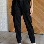 Center Seam Scuba Joggers in Black - Evergreen Boutique