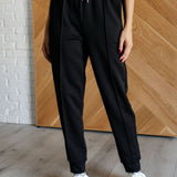 Center Seam Scuba Joggers in Black - Evergreen Boutique