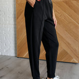 Center Seam Scuba Joggers in Black - Evergreen Boutique