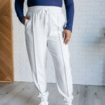 Center Seam Scuba Joggers in Heather Grey - Evergreen Boutique