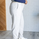 Center Seam Scuba Joggers in Heather Grey - Evergreen Boutique