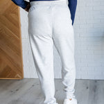 Center Seam Scuba Joggers in Heather Grey - Evergreen Boutique