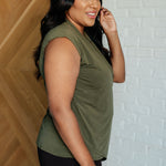 Classic Surplice Front Top in Olive - Evergreen Boutique