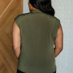 Classic Surplice Front Top in Olive - Evergreen Boutique