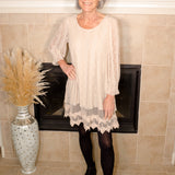 Lace and Mesh Tunic - Evergreen Boutique