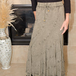 Boho Flair Asymmetrical Mid-Length Skirt - Evergreen Boutique