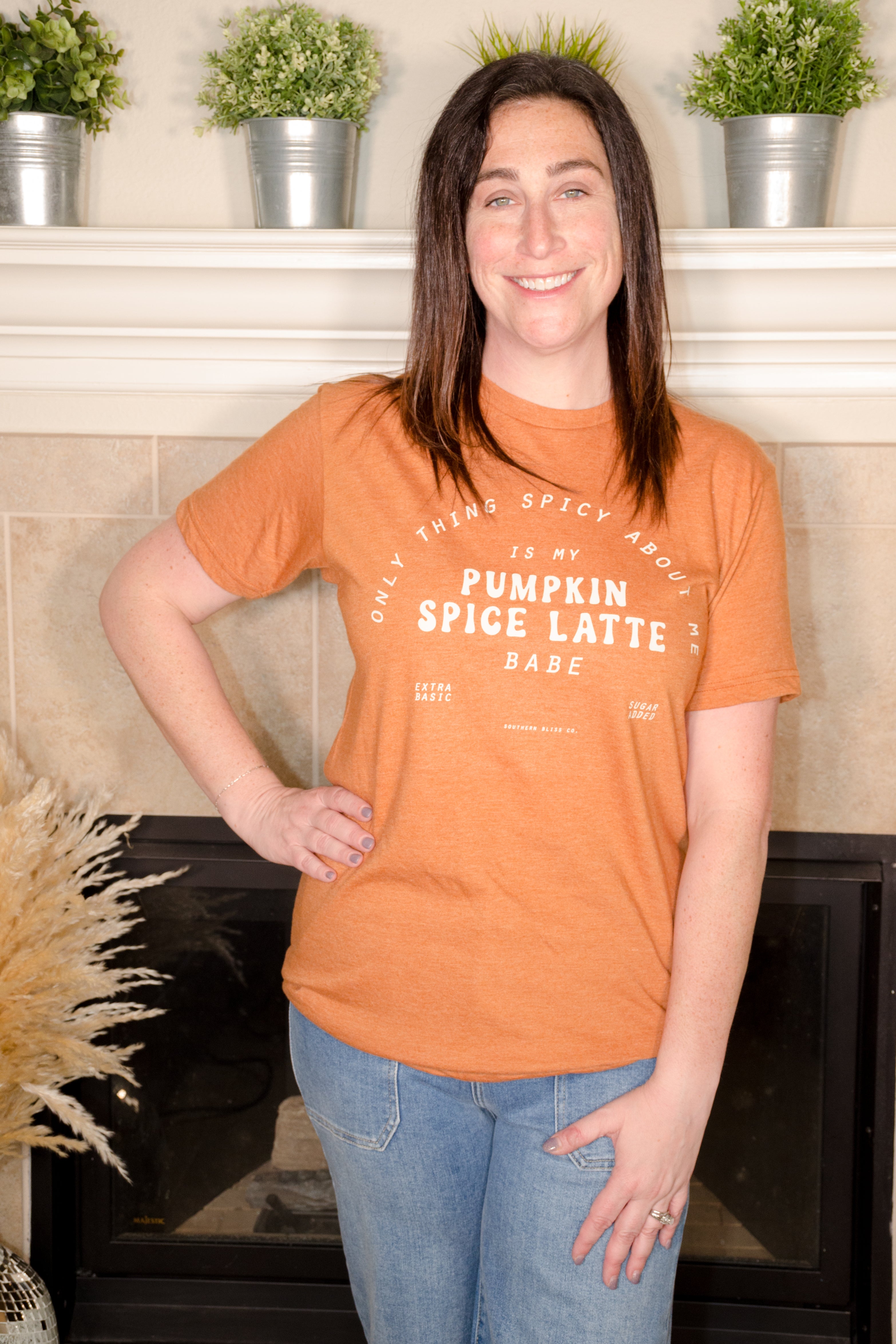 Pumpkin Spice Latte Graphic Tee - Evergreen Boutique