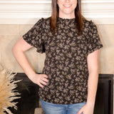 Gianna Floral Top - Evergreen Boutique