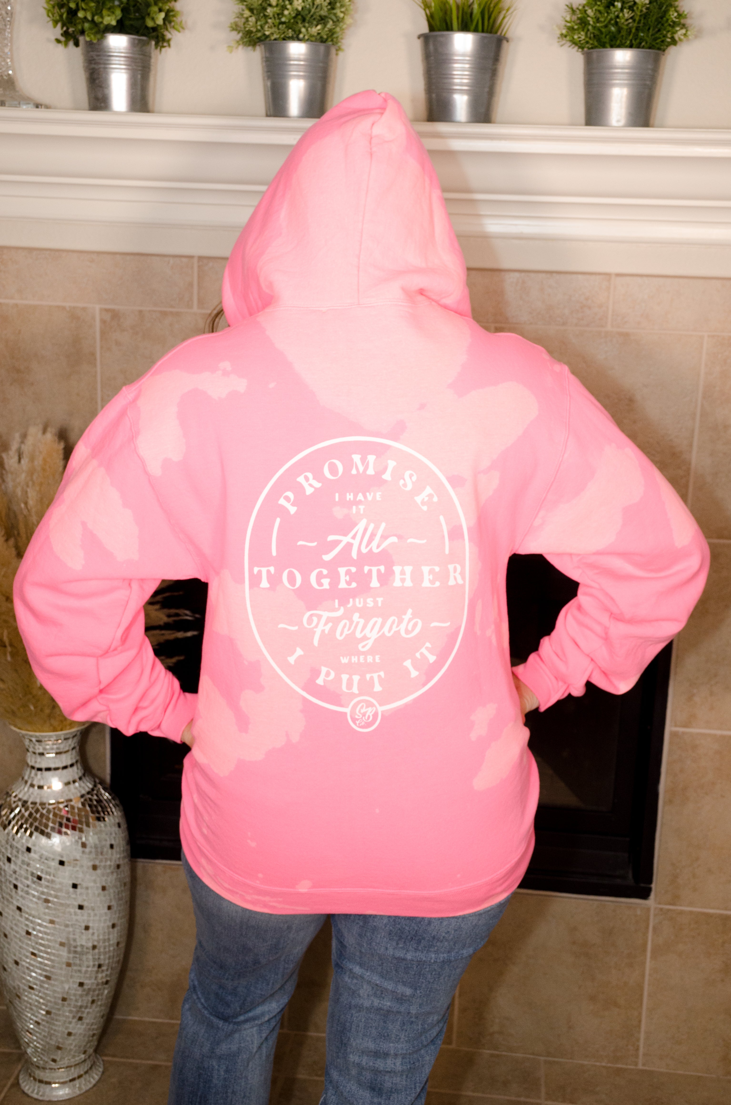 Promise I Have It Together Zip-Up Hoodie - Evergreen Boutique