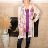 Lace Print Cardigan - Evergreen Boutique