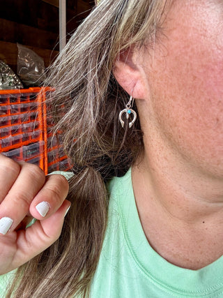 Naja turquoise dangle earrings - Evergreen Boutique