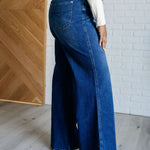 Judy Blue Eliza High Rise Control Top Retro Wide Leg Jeans - Evergreen Boutique